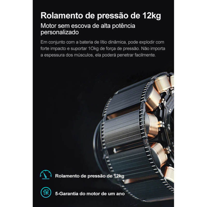 Pistola Massageadora Booster M2 Profissional Com Maleta Smarthit